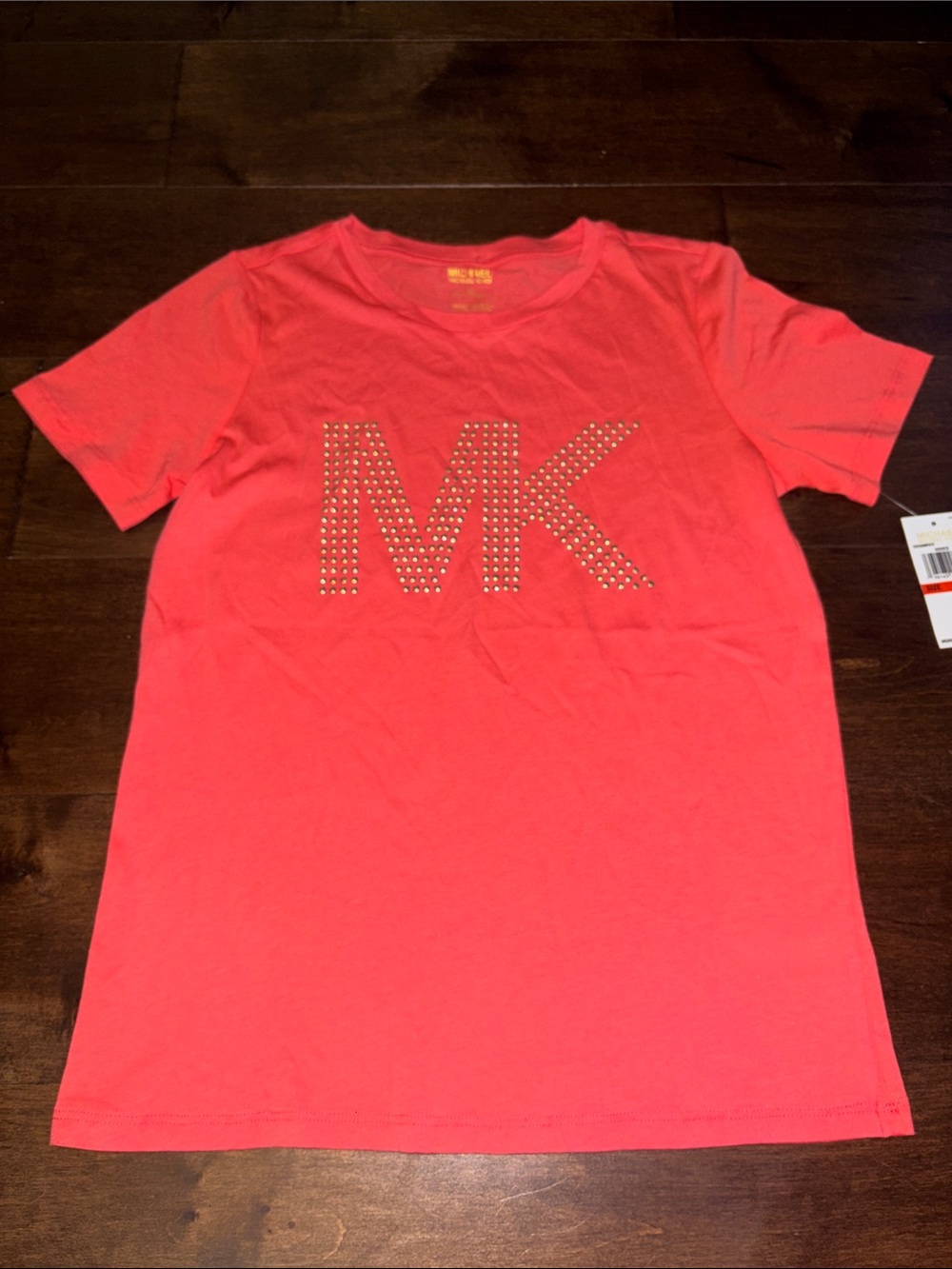 NWT Michael Kors Studded MK Short Sleeve Tee